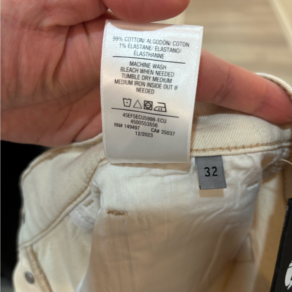 Joe's Jeans The OG High Rise Straight Ankle Button Fly Cream Pant Sz 32 New $218 - Picture 12 of 12